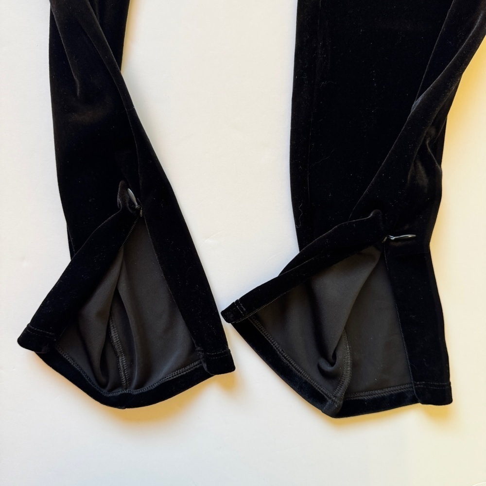 Talbots Straight Leg Effortless Velvet Pants Velour Trousers Black Sz 6 - Picture 10 of 12